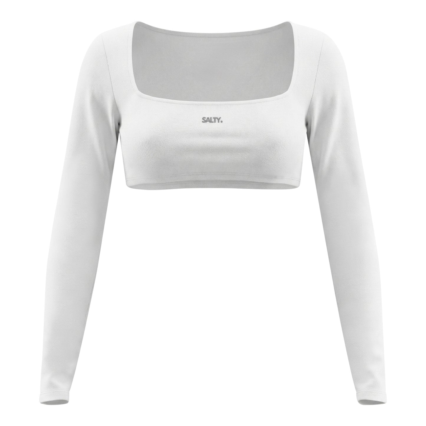 Long Sleeve Crop | White